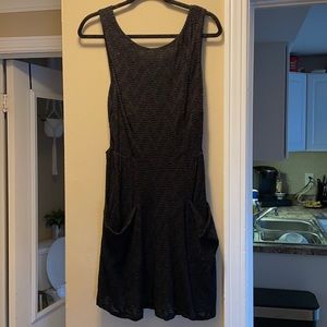 Free people mesh lace dress, open cut out dress